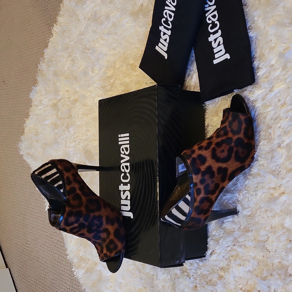 Just Cavalli open toes booties